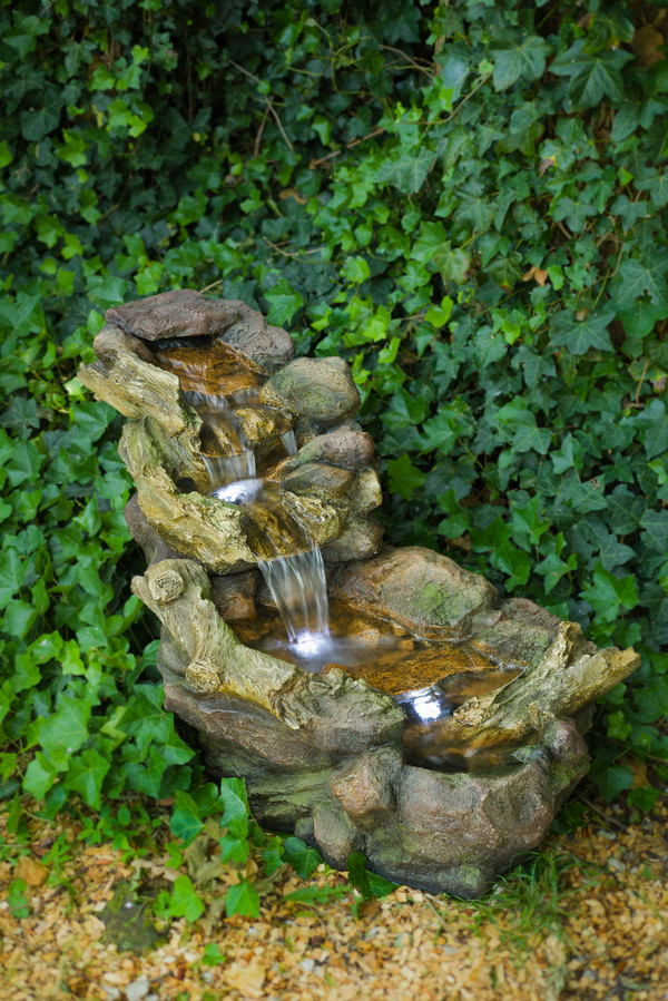 Ubbink Polyresin-Gartenbrunnen Wasserfall Aspen, ca. B50/H50/T105 cm