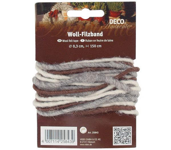 Videx Woll-Filzband, ca. L150 cm