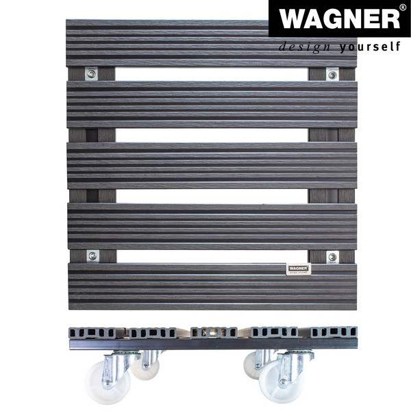 Wagner WPC-Pflanzenroller, 38 x 38 cm, anthrazit