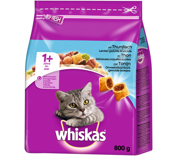Whiskas® Trockenfutter für Katzen 1+, 800 g