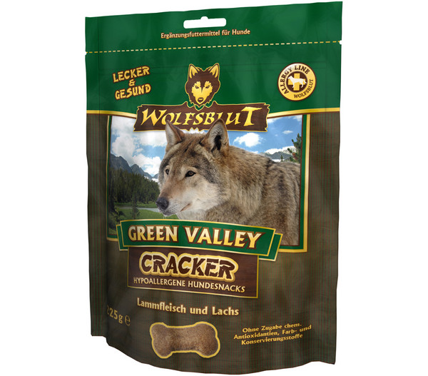 WOLFSBLUT Hundesnack Cracker Green Valley Lamm, 225 g