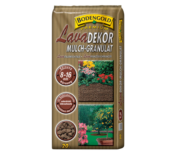 Ziegler Bodengold Lavadekor Mulch-Granulat, 48 x 20 Liter