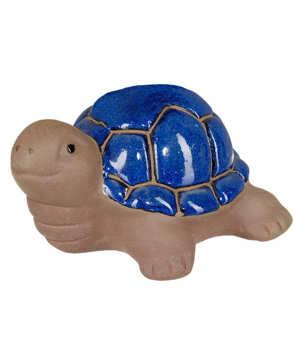 Keramik Schildkröte Turtles Braun glasiert Arme Beine beweglich 8 x 5 x 4 cm Neu 
