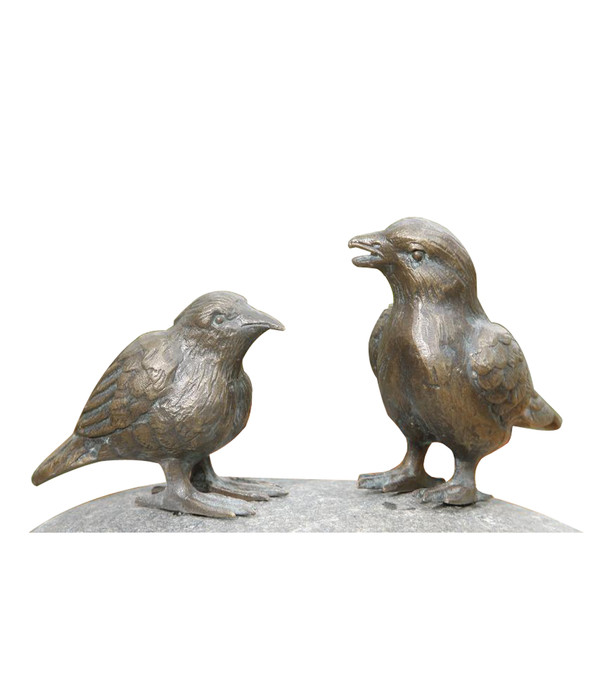 Rottenecker Bronzefigur Vogel 991306 auf Granit Stein 